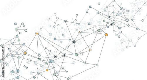 Network Diagram with Nodes and Connections.