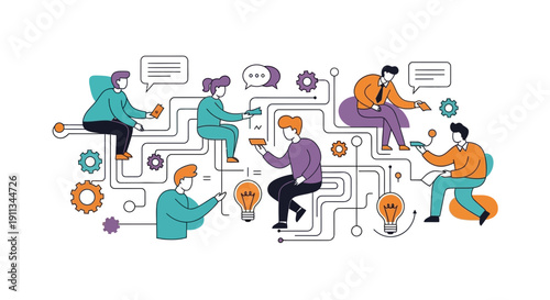 People Working Together on Creative Project.