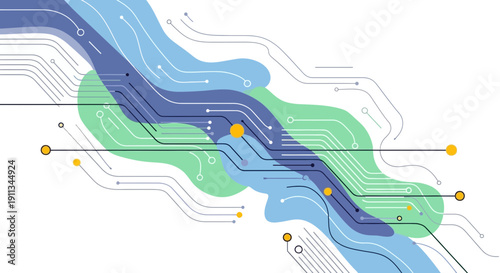 Abstract Digital Waveform Design Element Closeup.
