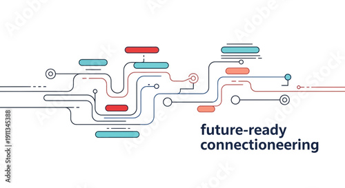 Complex Circuit Board with Colored Components.