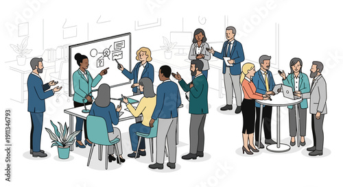 Business Team Meeting Illustration People.