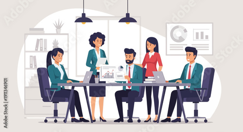 Business Team Meeting Office Discussion.