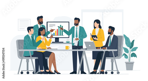 Business Team Meeting Office Discussion.