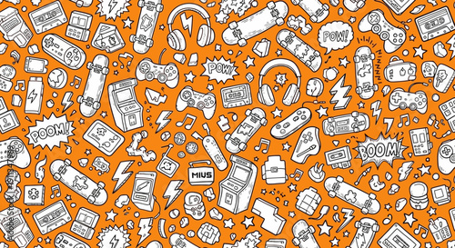 Collection of vintage outdoor adventure camping stickers, badges with tents, mountains, campfires, and explorer typography on a bright studio background, inspiring travel and freedom.