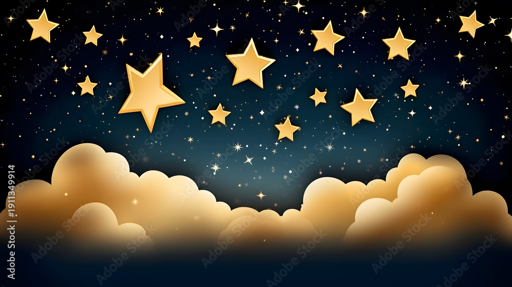 Fototapeta premium Golden Hour Nighttime Sky