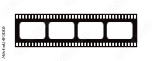 Film strip background with retro photo and cinema frames. Movie reel or video strip roll design. Vector illustration for media, film, and photography projects.eps10