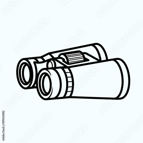Binoculars icon, vector illustration