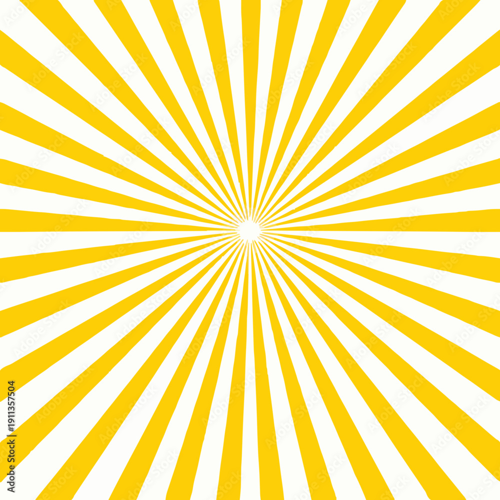 Obraz premium Simple Yellow Sunburst Design