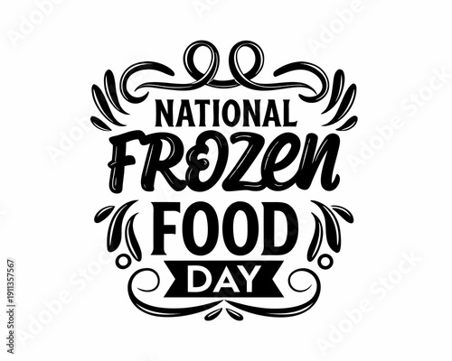 NATIONAL FROZEN FOOD DAY vector illustration isolated on white background