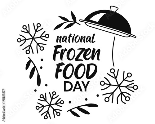 NATIONAL FROZEN FOOD DAY vector illustration isolated on white background