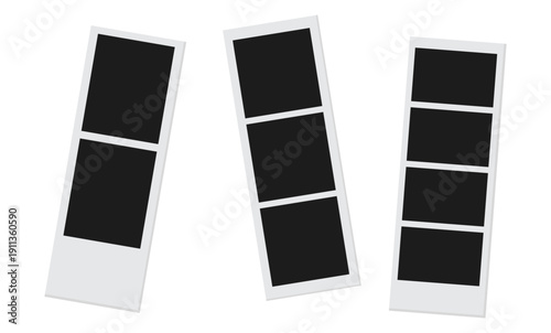 blank photo frames photobooth empty frame illustration clipart
