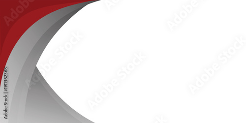 Abstract red and white curve background. Vector illustration