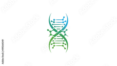 Double Helix DNA Structure Illustration.