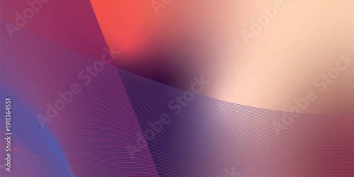 Indigo and pink abstract shape grainy gradient background with black backdrop and noisy texture for wide banner poster and header design