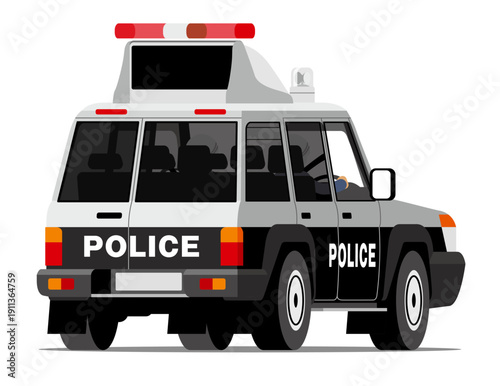 クロスカントリータイプのパトカー_斜め後ろアングル