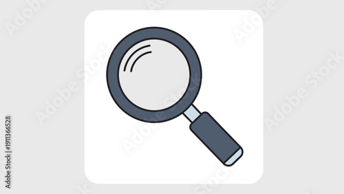 Magnifying Glass Icon Closeup.