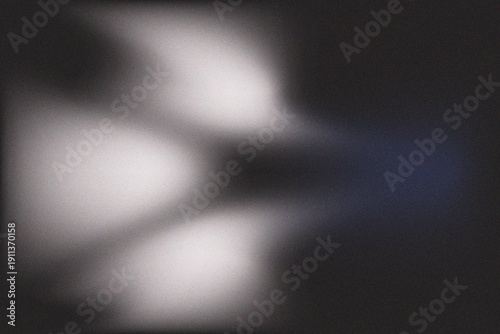 Abstract Black and White Grainy Mesh Gradient Background with Dark Moody Atmosphere