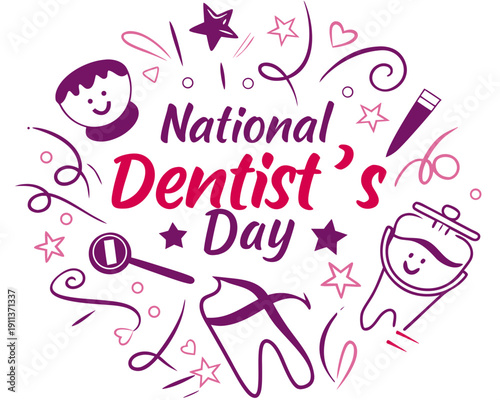 National Dentist’s Day Celebration Vector, Dental Health Awareness Design