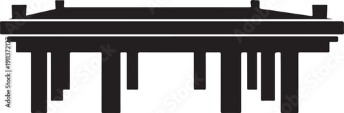 Simple black and white illustration of a flat table