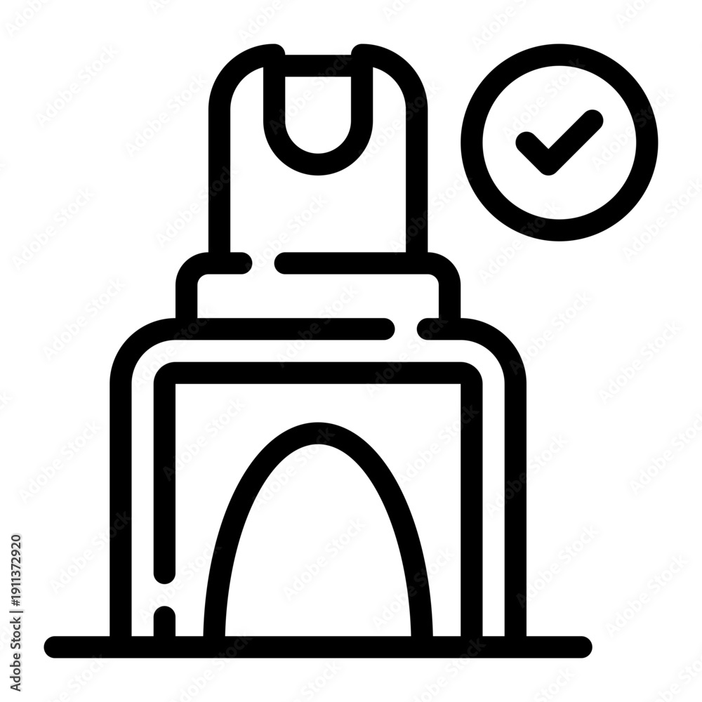 Obraz premium pepper spray line icon