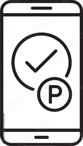 Art & Illustration, Verified smartphone security checkmark icon for mobile app validation