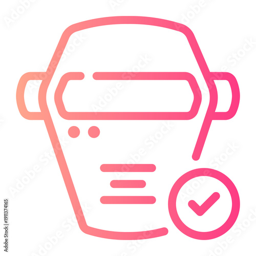 welding mask gradient icon
