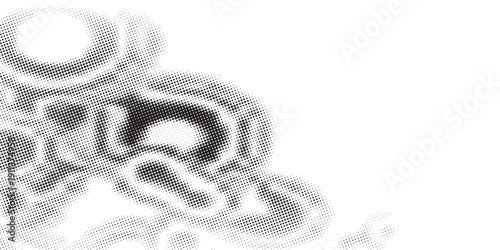 Grunge halftone gradient background. Faded grit noise texture. White and black sandy wallpaper. Retro pixelated backdrop. Anime or manga style comic overlay. Vector graphic design textured template