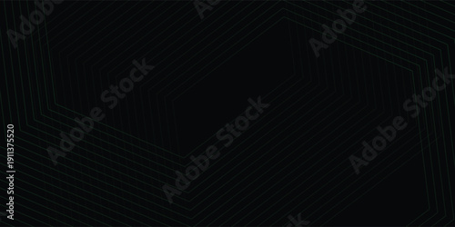 Abstract Green and Black Chevron Lines Background, Vector Illustration.