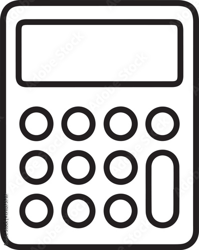 Art & Illustration, Calculator icon, math and accounting electronic device