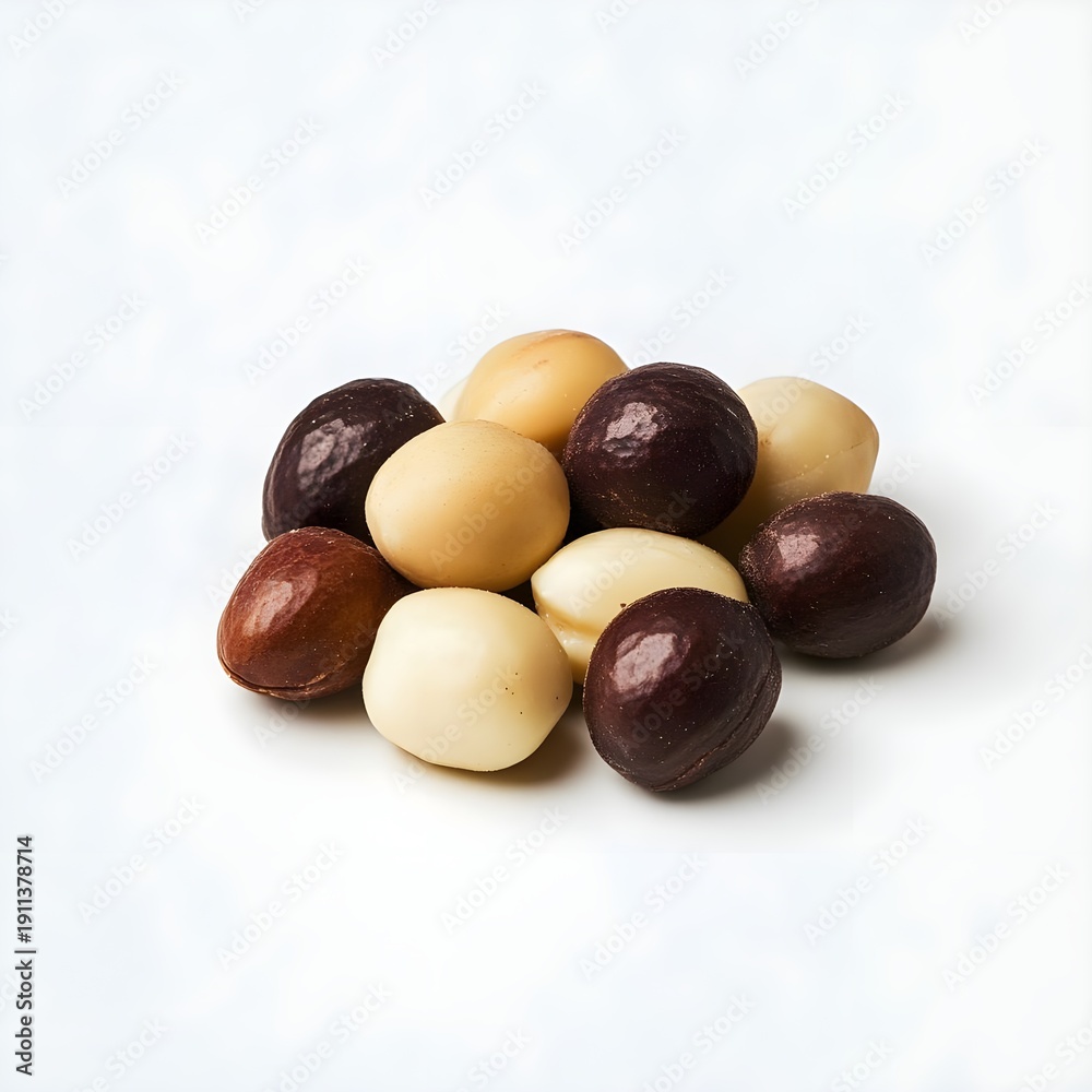 Obraz premium Pile of Macadamia Nuts, Various Colors