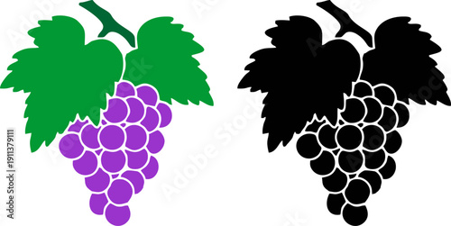 bunch of grapes vector illustration