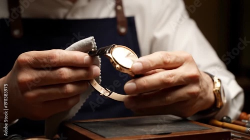 Watchmaker Cleaning and Assembling Luxury Watches.