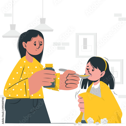 A mother shares a joyful moment serving breakfast to her daughter in a bright kitchen setting from a close viewpoint