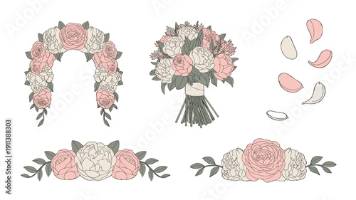 Elegant flower arrangements, perfect for weddings, showcasing floral beauty.