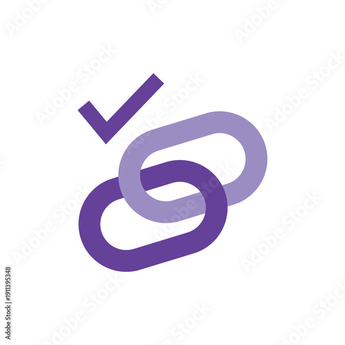 Verified backlink and secure URL connection check icon