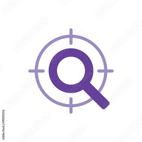 Target keyword research and search niche analysis icon