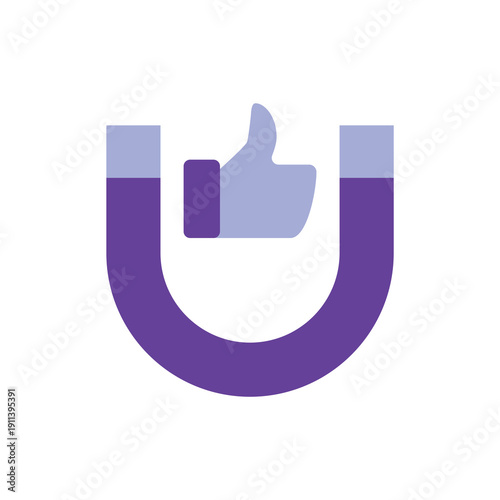 Customer recommendation and lead quality magnet icon