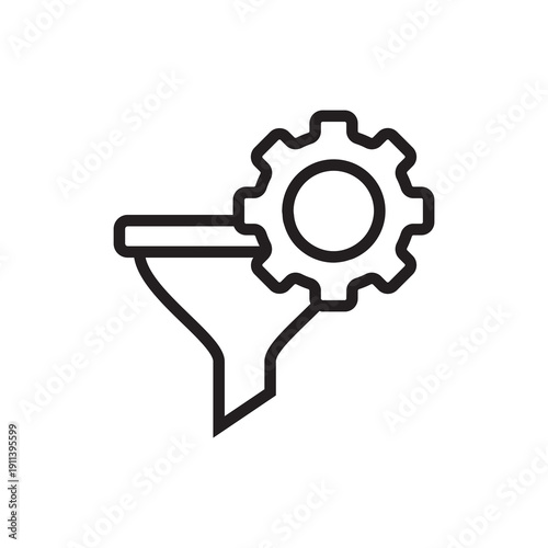 Sales Funnel Conversion Rate Optimization Line Icon