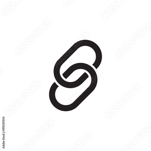 SEO Link Building and Hyperlink Connection Icon