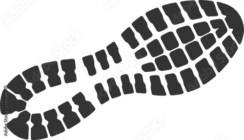 Detailed sneaker sole print at an angle for modern fashion and urban lifestyle graphics