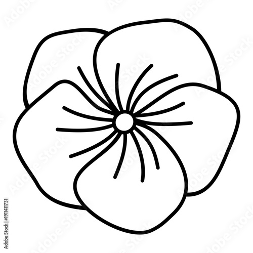 Pansy line icon