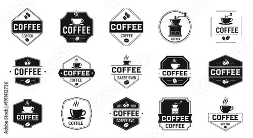 Coffee Shop Logos, Badges and Labels Set - Vintage and Modern Designs