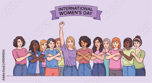 Diverse group of women celebrating International Womens Day together 1.