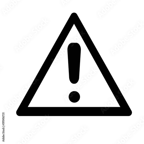 Caution alarm set, danger sign collection, attention vector icon, black fatal error message element, exclamation mark of warning attention icon caution sign outline vector