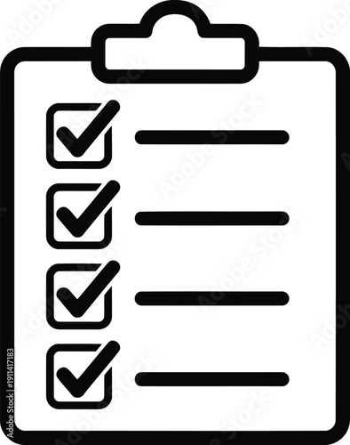 Checking off tasks on a clipboard