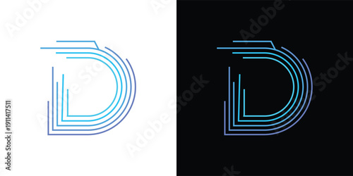 The letter 'D' with a touch of modern, minimalist digital elements