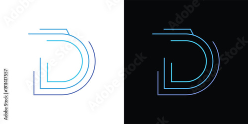 The letter 'D' with a touch of modern, minimalist digital elements