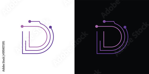 The letter 'D' with a touch of modern, minimalist digital elements