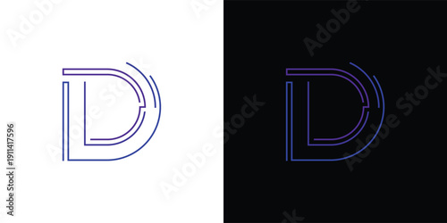 The letter 'D' with a touch of modern, minimalist digital elements