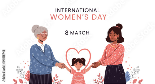 International Womens Day Celebration Three Generations.